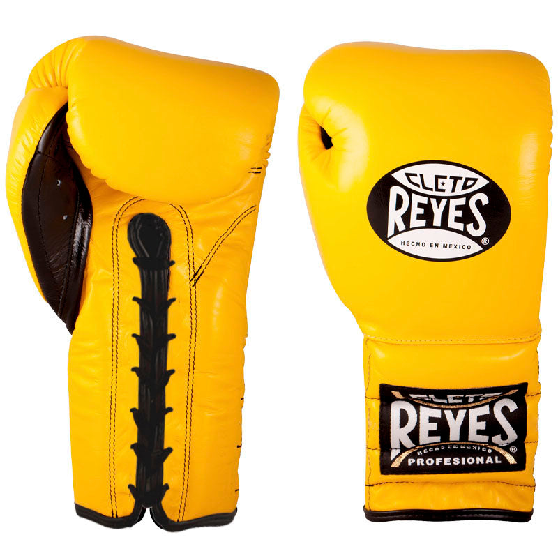 Cleto Reyes gloves with lace, in leather