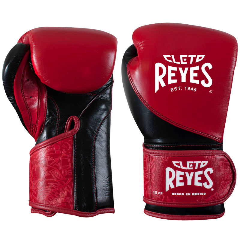 Guantes Cleto Reyes de alta precisión en piel, rojo/negro