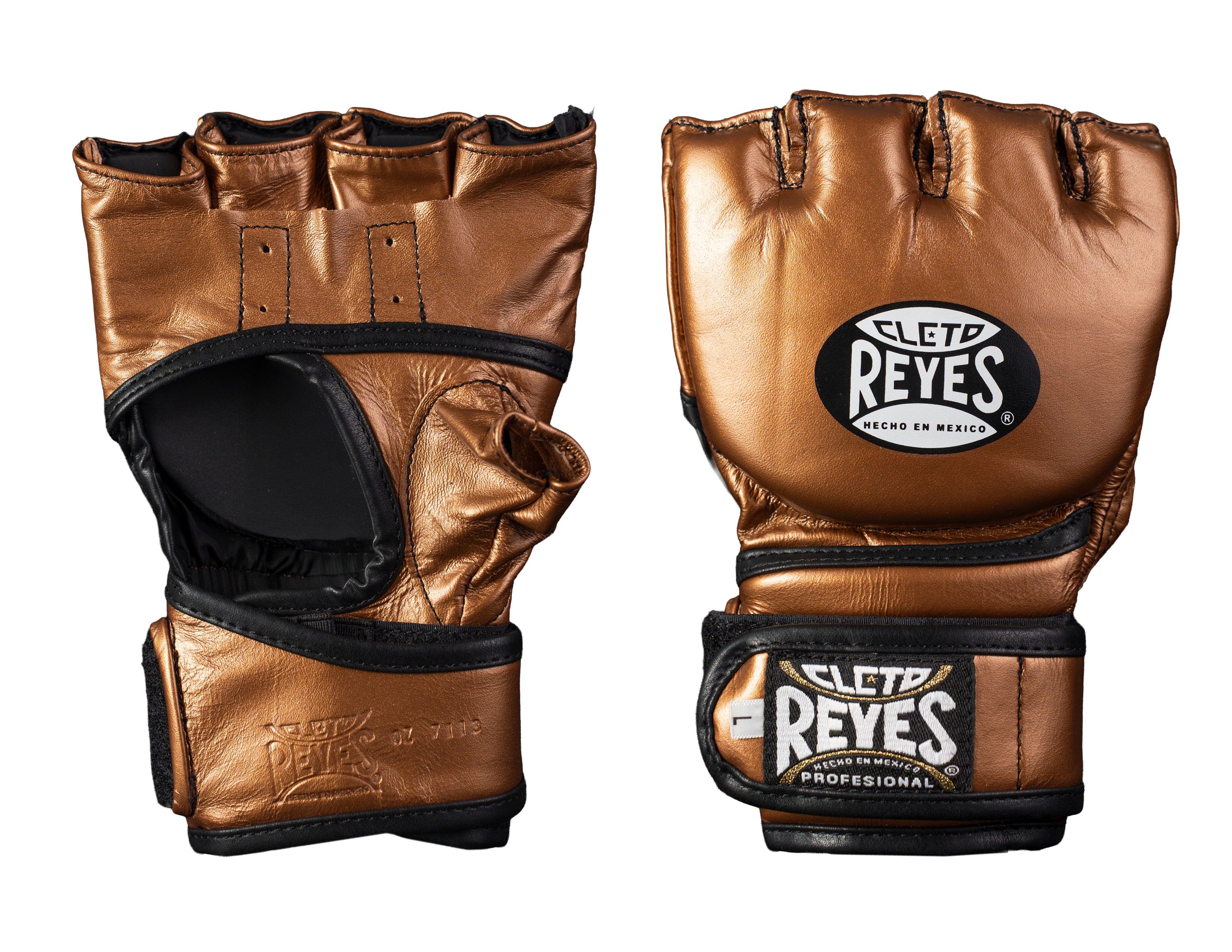 GUANTES PARA PELEA MMA EN PIEL DE RES COBRIZO