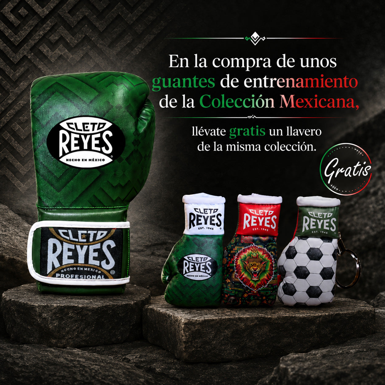 GUANTE MINIATURA CON LLAVERO COLECCIÓN MEXICANA