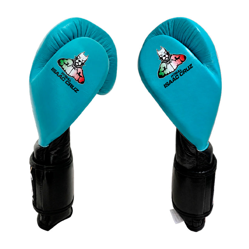 Guantes de Entrenamiento C/Cierre de Contacto, Turquesa/Negro Pitbull Edition