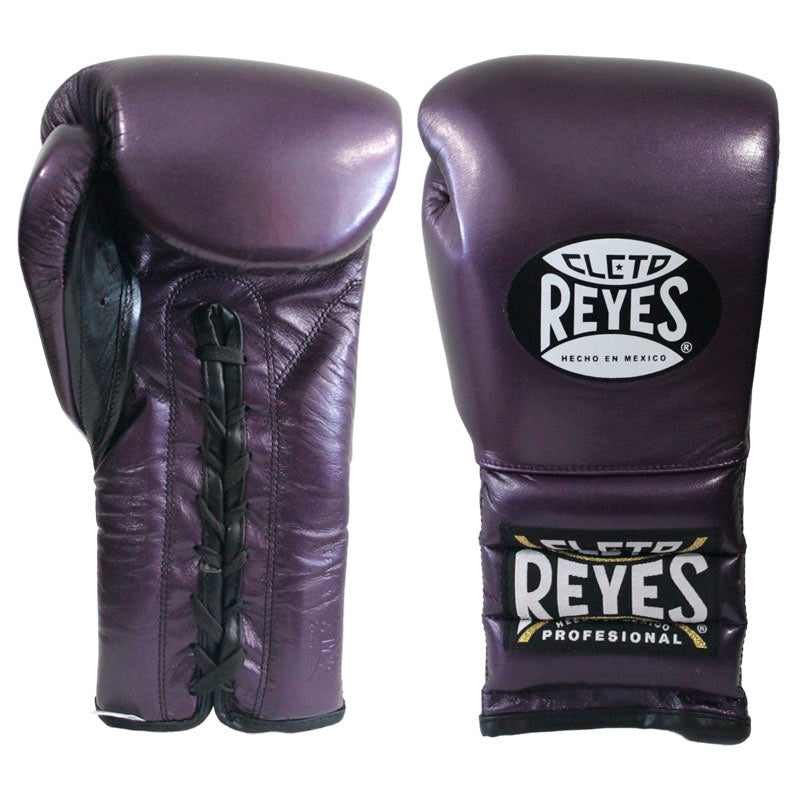 Cleto Reyes gloves with lace, in leather