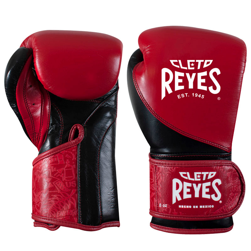 Cleto Reyes high precision leather gloves, red/black