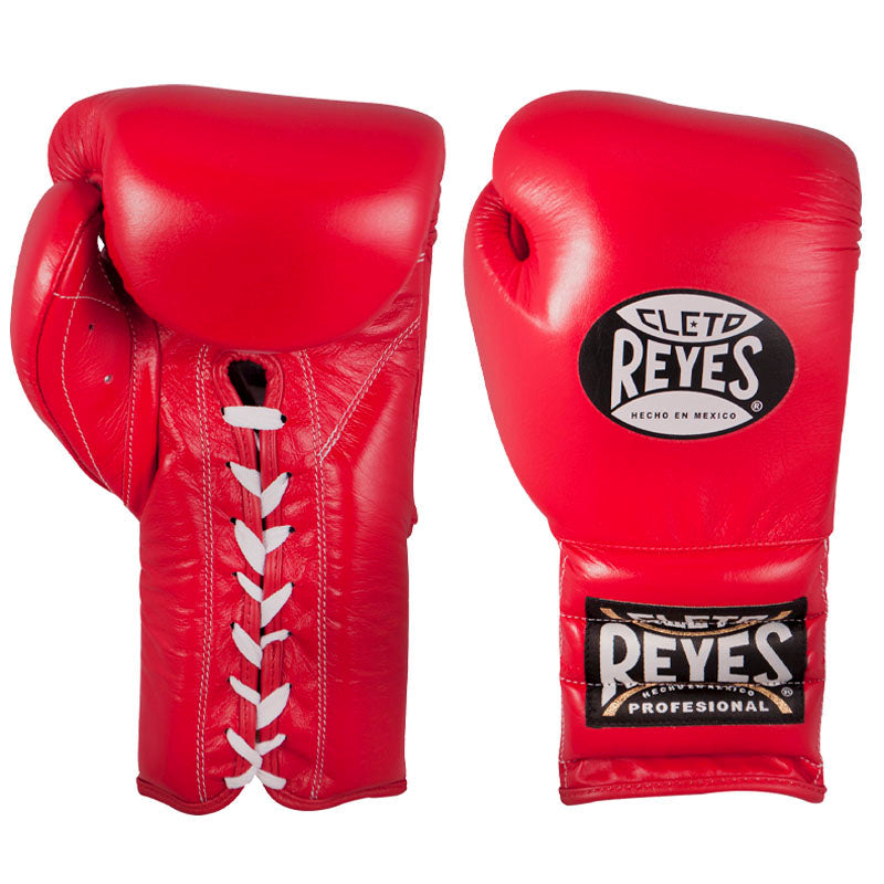 Cleto Reyes gloves with lace, in leather