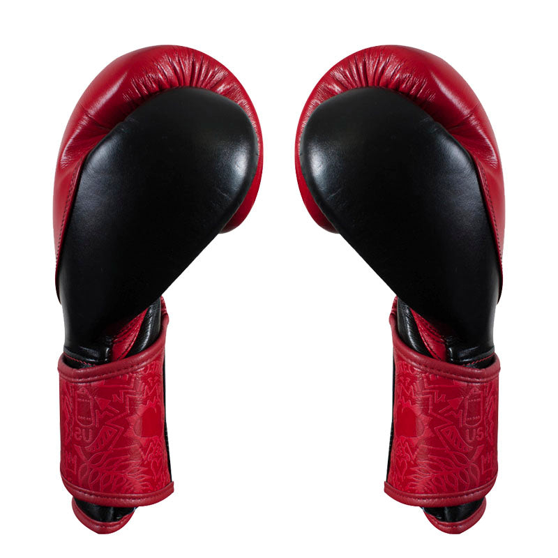 Guantes Cleto Reyes de alta precisión en piel, rojo/negro