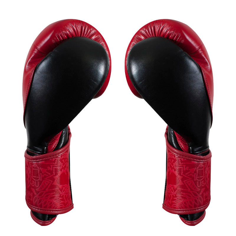 Guantes Cleto Reyes de alta precisión en piel, rojo/negro