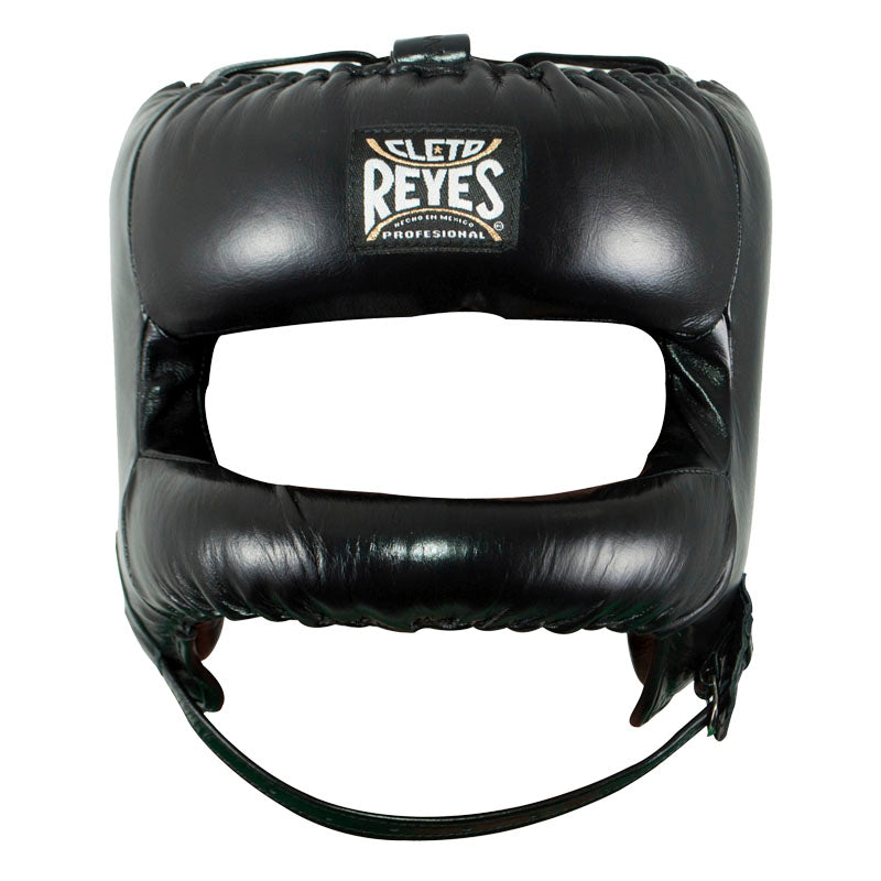 Cleto Reyes head protector with nylon U bar in leather