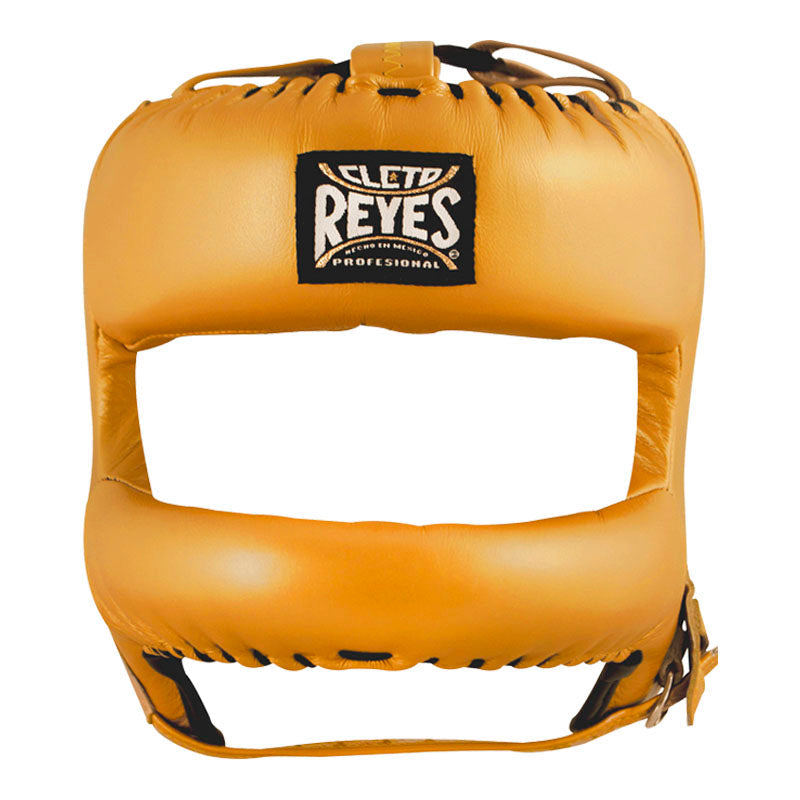 Cleto Reyes head protector with nylon U bar in leather