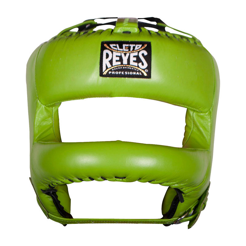 Cleto Reyes head protector with nylon U bar in leather