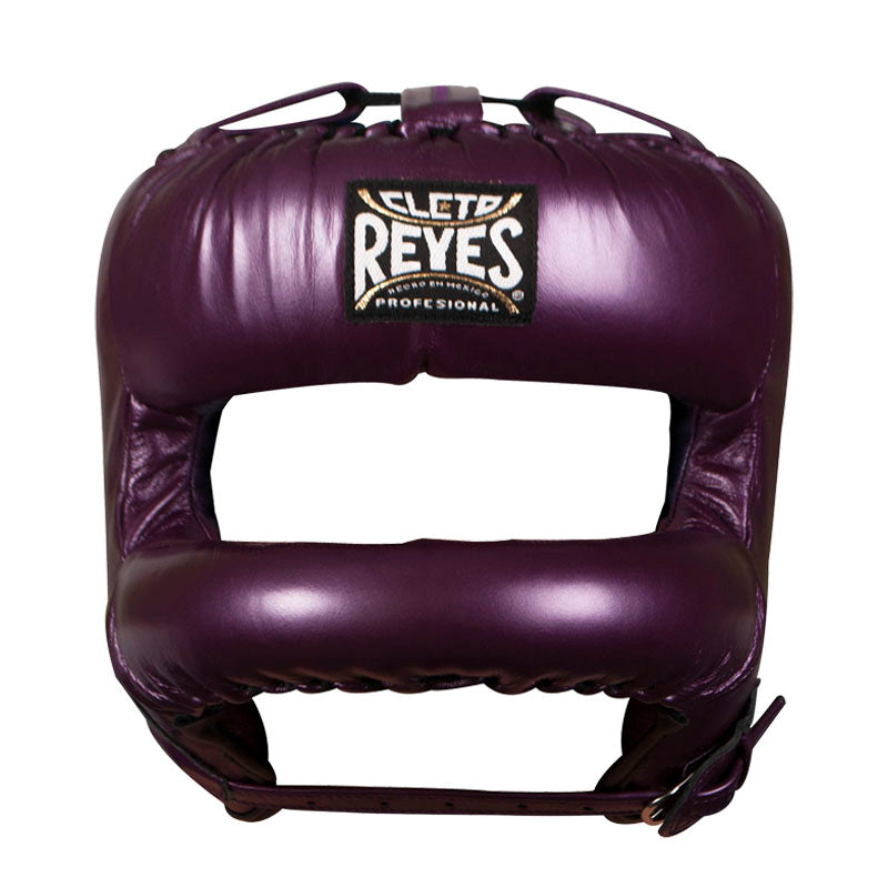 Cleto Reyes head protector with nylon U bar in leather