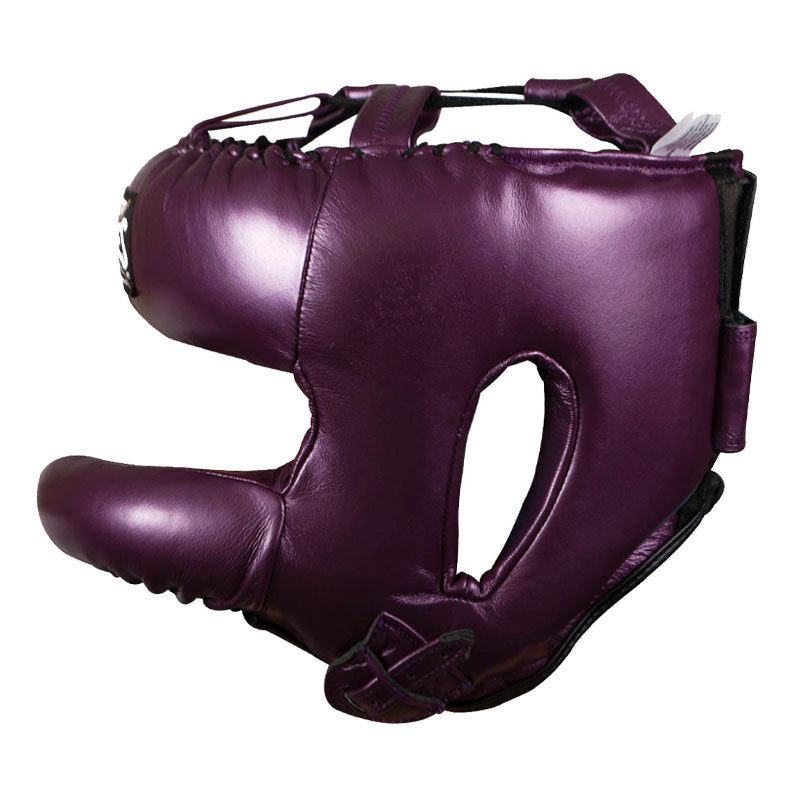 Cleto Reyes head protector with nylon U bar in leather