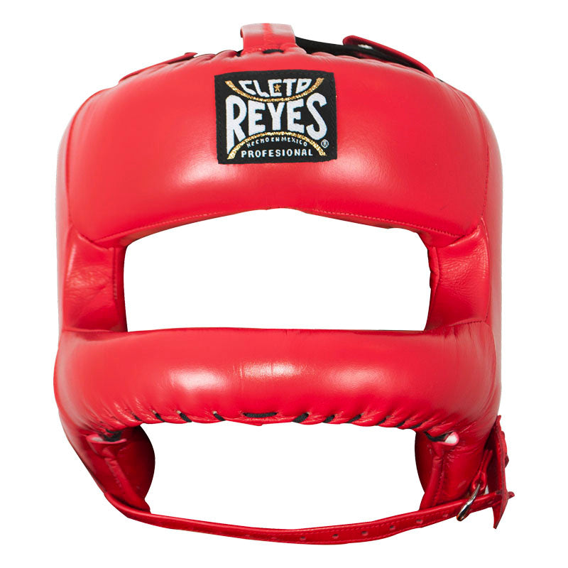 Cleto Reyes head protector with nylon U bar in leather