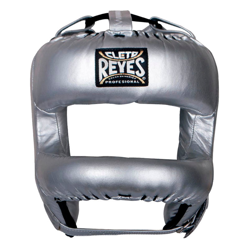 Cleto Reyes head protector with nylon U bar in leather