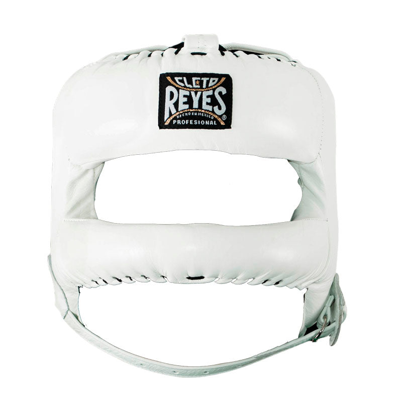 Cleto Reyes head protector with nylon U bar in leather