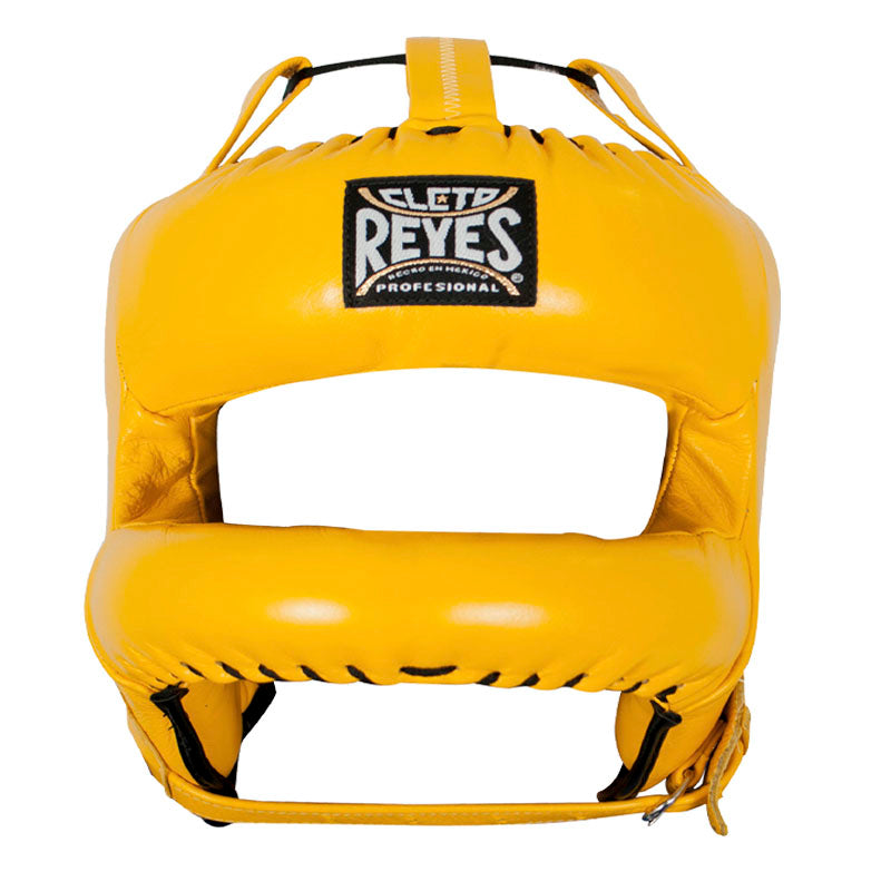 Cleto Reyes head protector with nylon U bar in leather