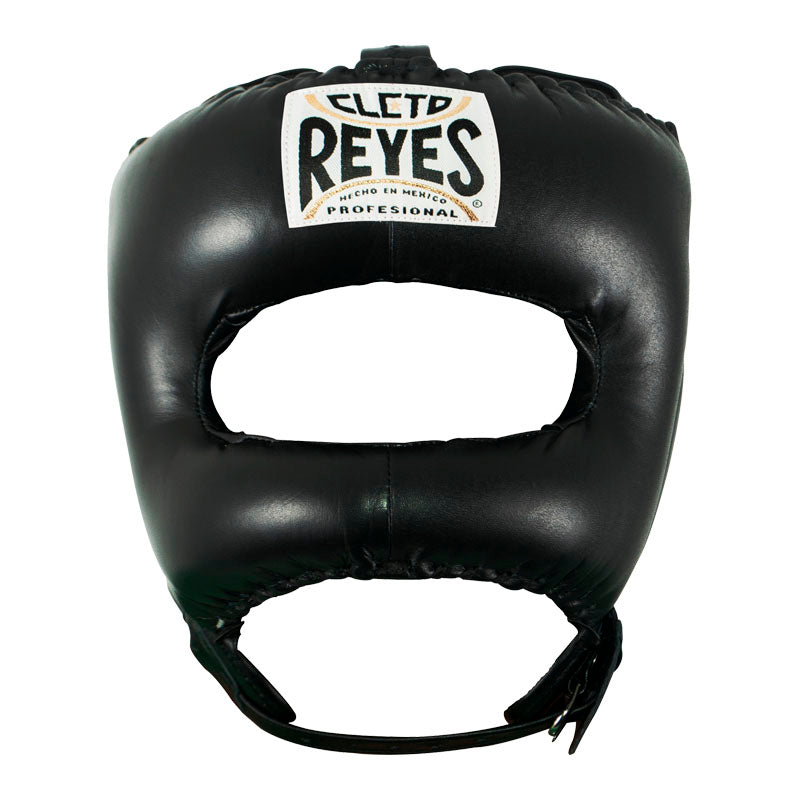 Cleto Reyes head protector with nylon V bar in leather