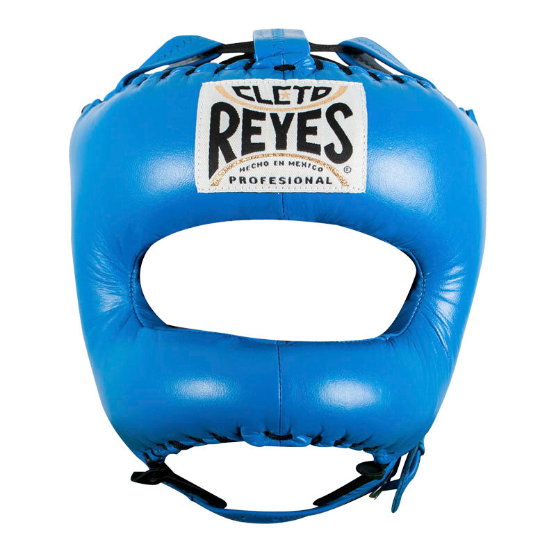 Cleto Reyes head protector with nylon V bar in leather