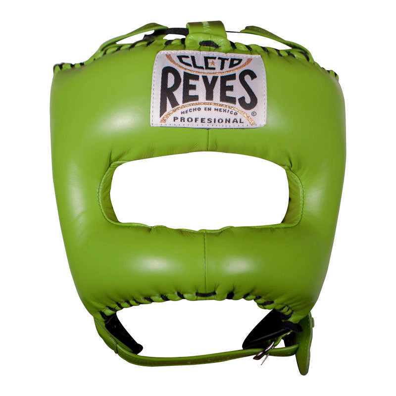 Cleto Reyes head protector with nylon V bar in leather