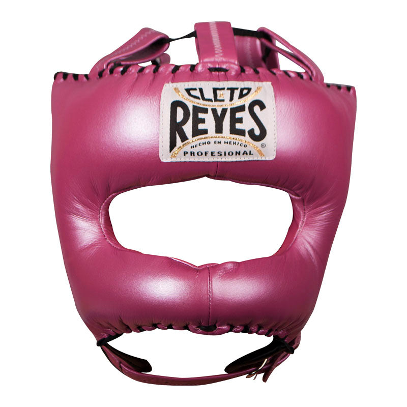 Cleto Reyes head protector with nylon V bar in leather