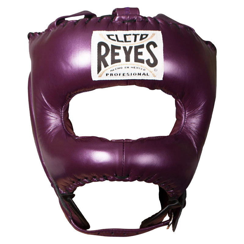 Cleto Reyes head protector with nylon V bar in leather