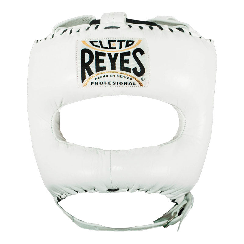 Cleto Reyes head protector with nylon V bar in leather