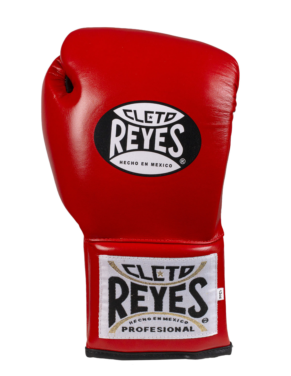 Guante Profesional con Agujeta, en Cuero de res, 12 oz, Rojo y Negro