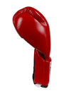 Guante Profesional con Agujeta, en Cuero de res, 12 oz, Rojo y Negro