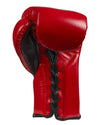 Guante Profesional con Agujeta, en Cuero de res, 12 oz, Rojo y Negro