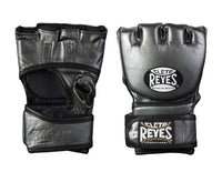 GUANTES PARA PELEA MMA EN PIEL DE RES GRIS OXFORD