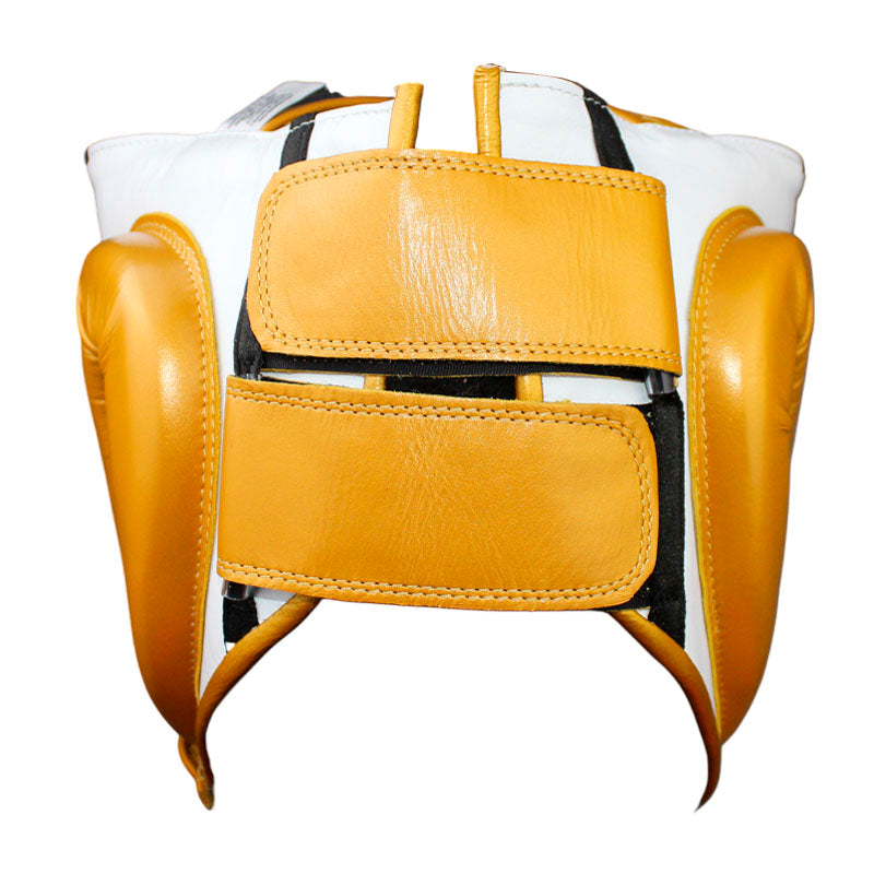 Cleto Reyes head protector with nylon V bar in leather