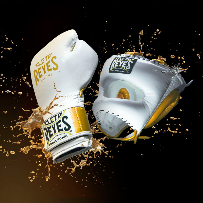 Cleto Reyes head protector with nylon V bar in leather