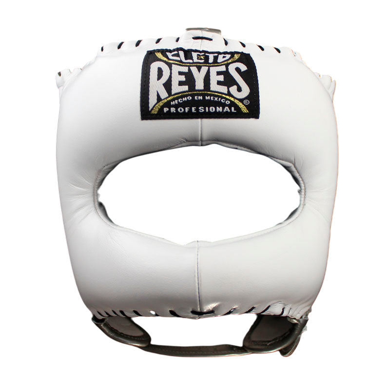 Cleto Reyes head protector with nylon V bar in leather