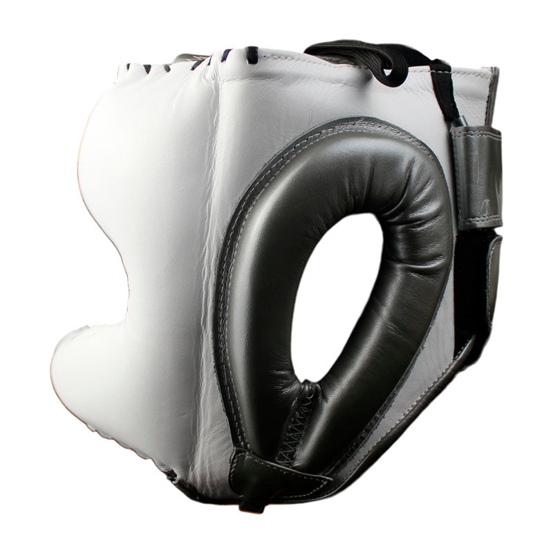 Cleto Reyes head protector with nylon V bar in leather