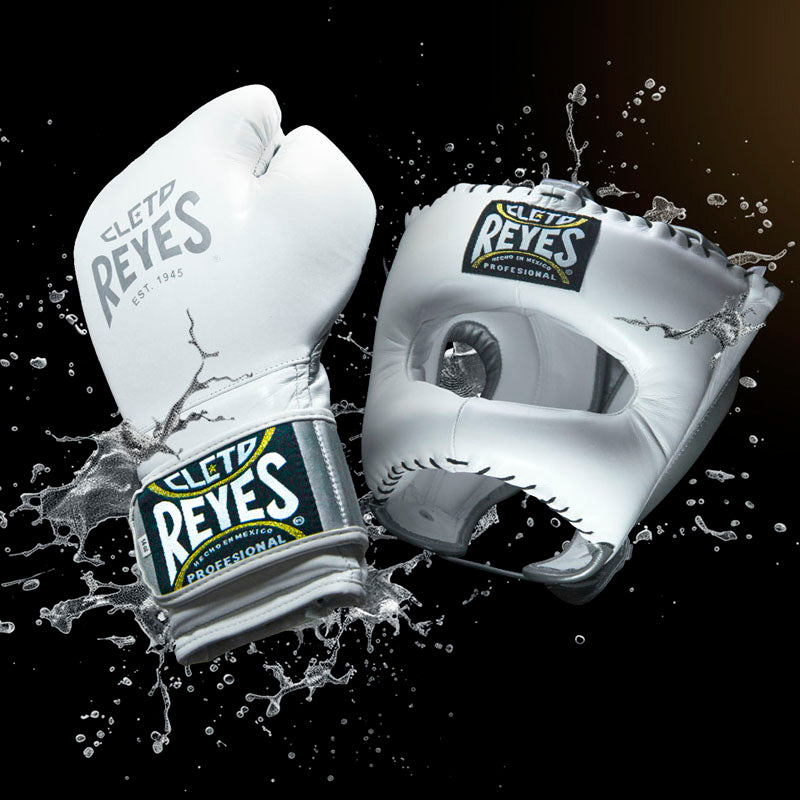 Cleto Reyes head protector with nylon V bar in leather