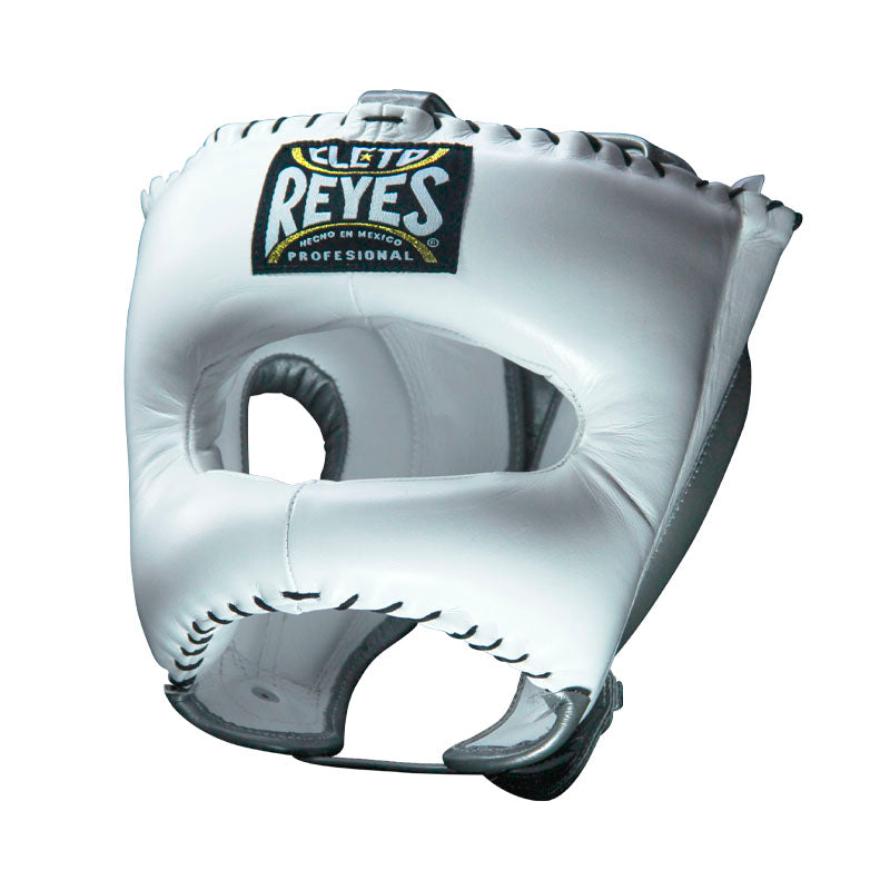 Cleto Reyes head protector with nylon V bar in leather