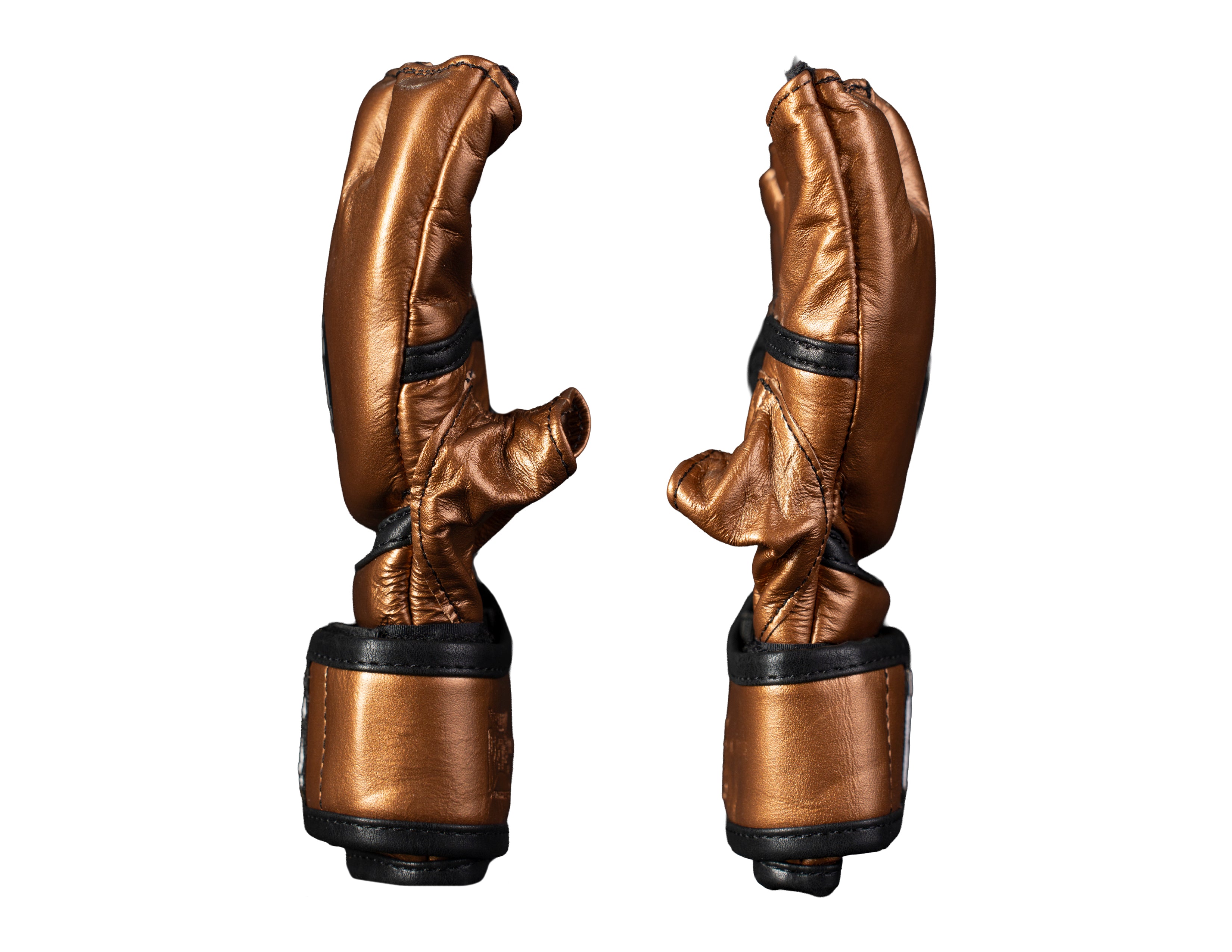 GUANTES PARA PELEA MMA EN PIEL DE RES COBRIZO