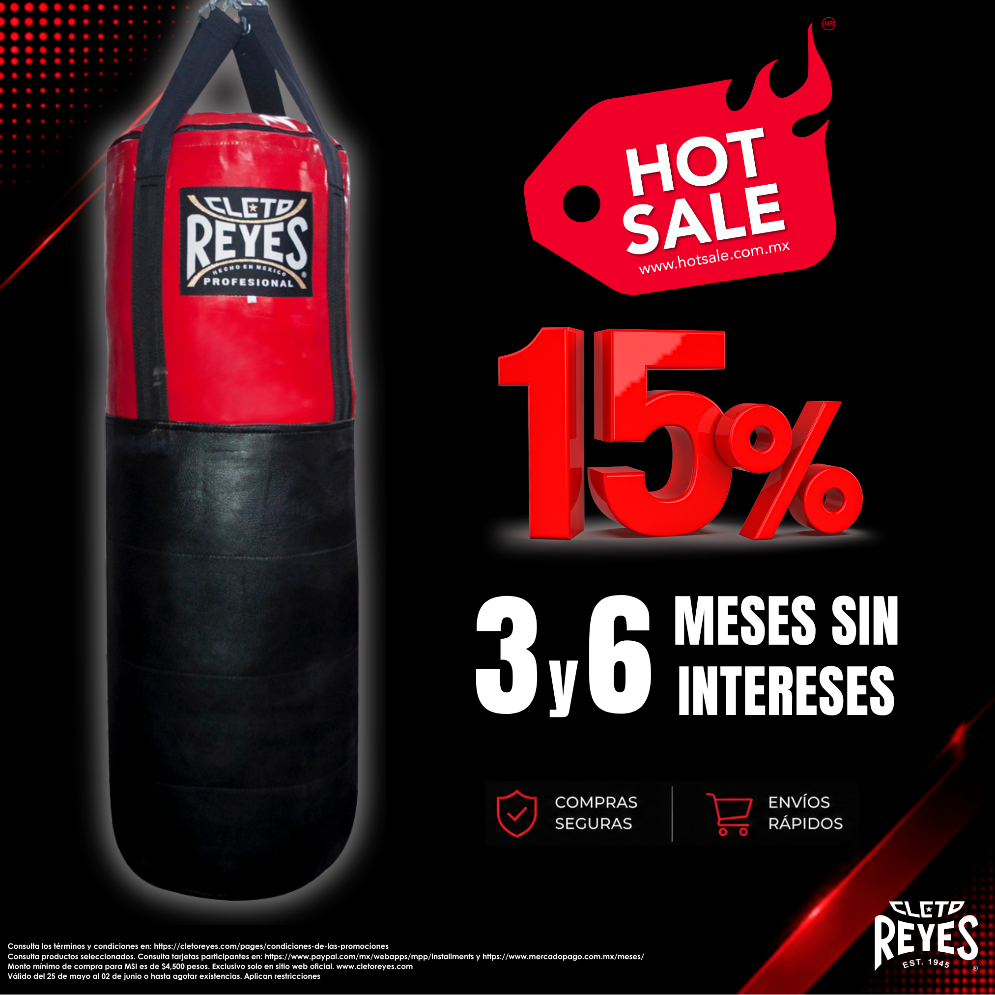 Costal Cleto Reyes mixto para boxeo, grande