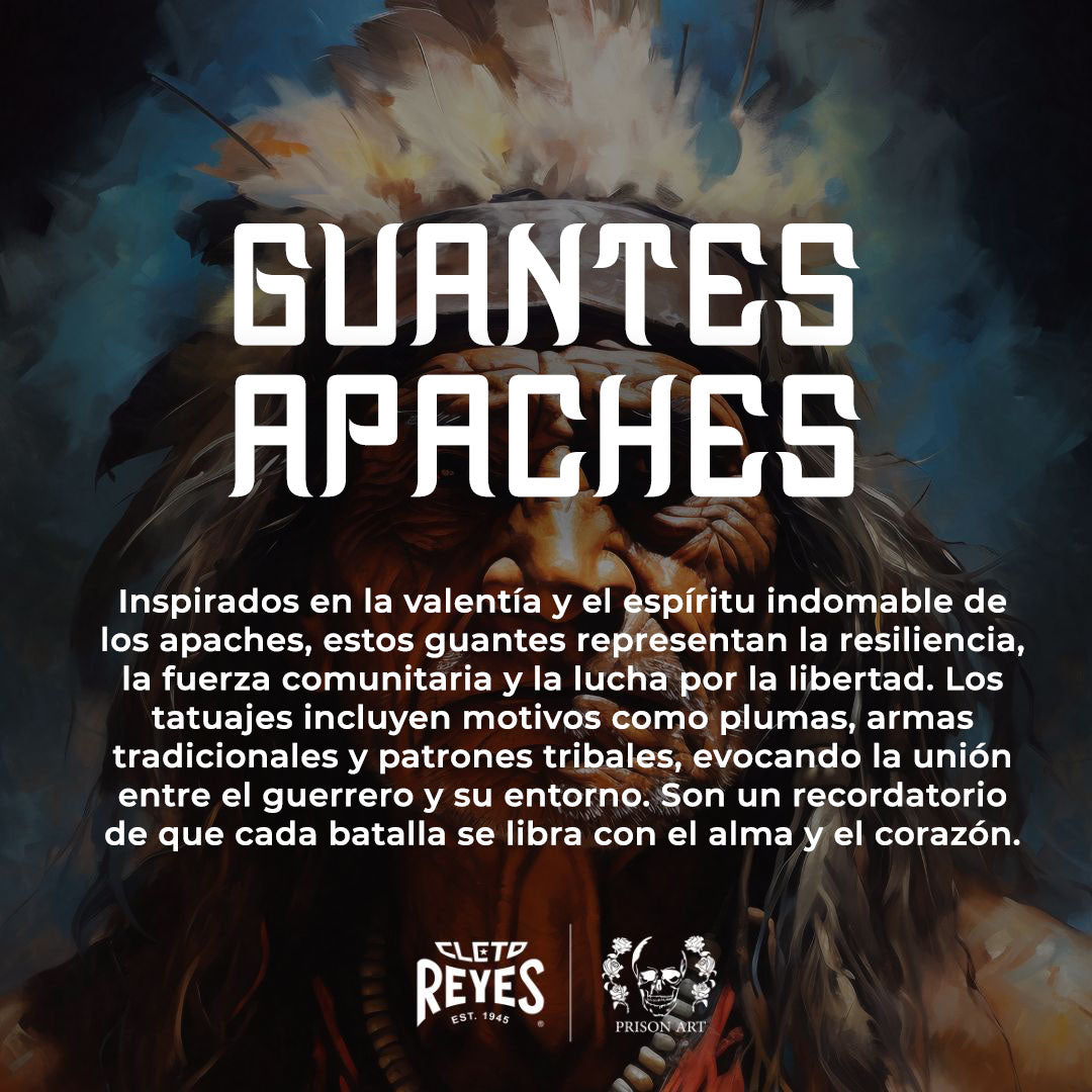 Guantes de colección tatuados a mano, "Apaches"