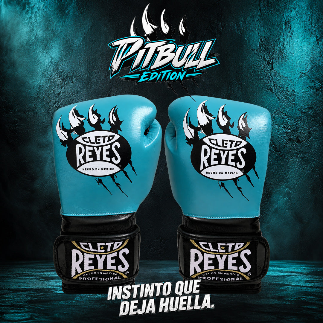 Guantes de Entrenamiento C/Cierre de Contacto, Turquesa/Negro Pitbull Edition