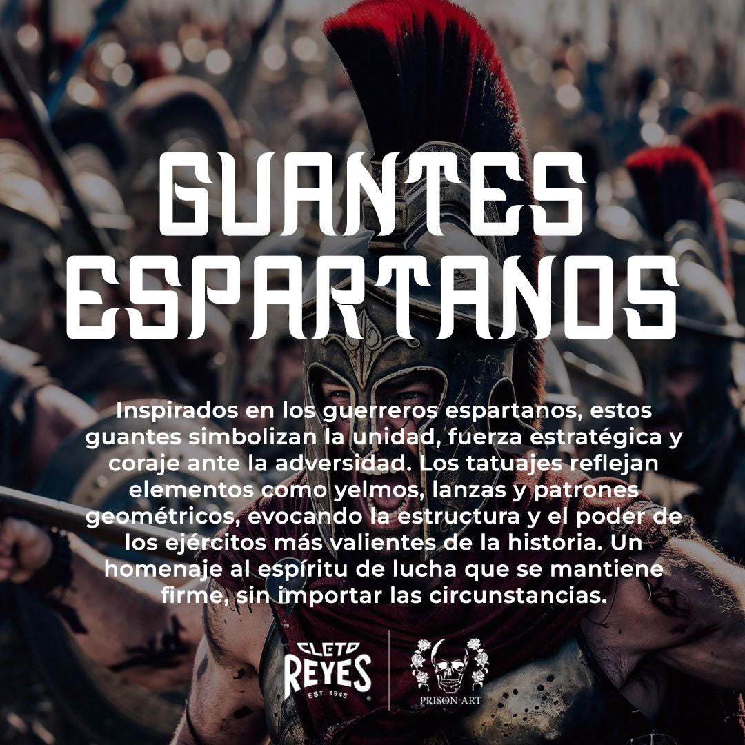 Guantes de colección tatuados a mano, "Espartanos"