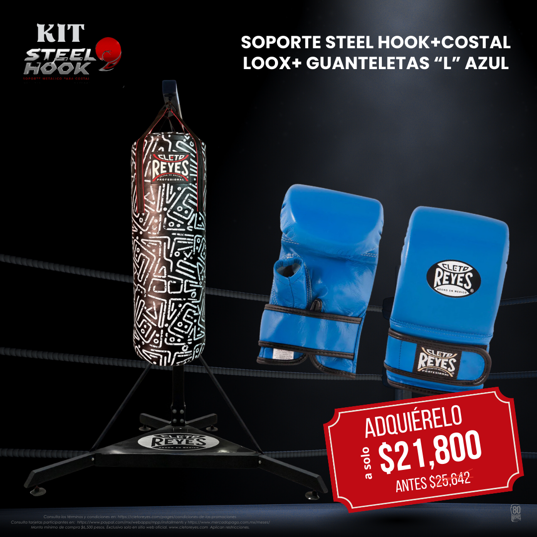 Kit Steel Hook + Costal Loox + Guanteleta "L" Azul