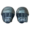 MANILLAS EN PIEL DE RES CURVAS PARA GOLPES GRIS OXFORD/ NEGRO