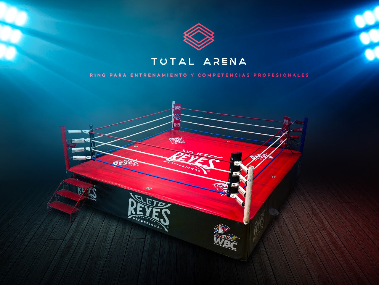 Cleto Reyes official boxing ring 6x6 mts