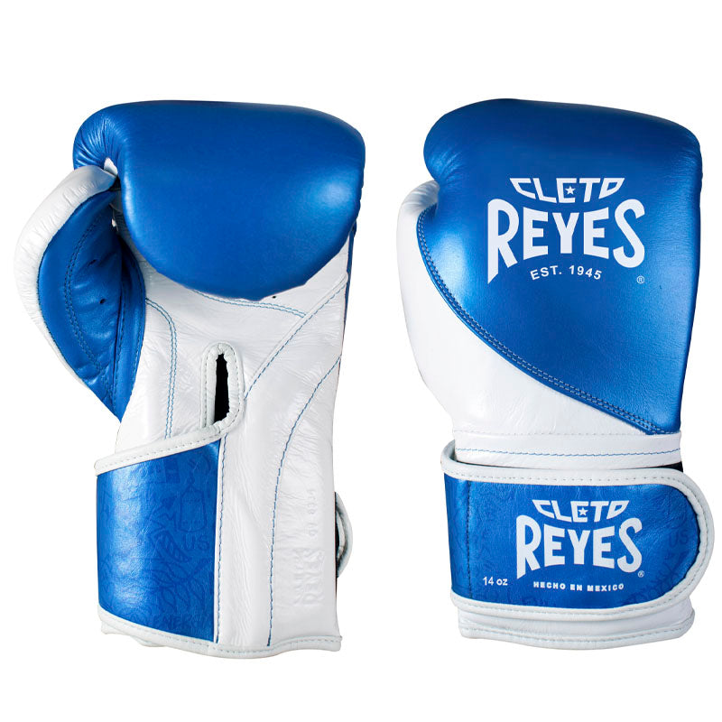 Cleto Reyes High Precision Gloves Metallic Blue/White
