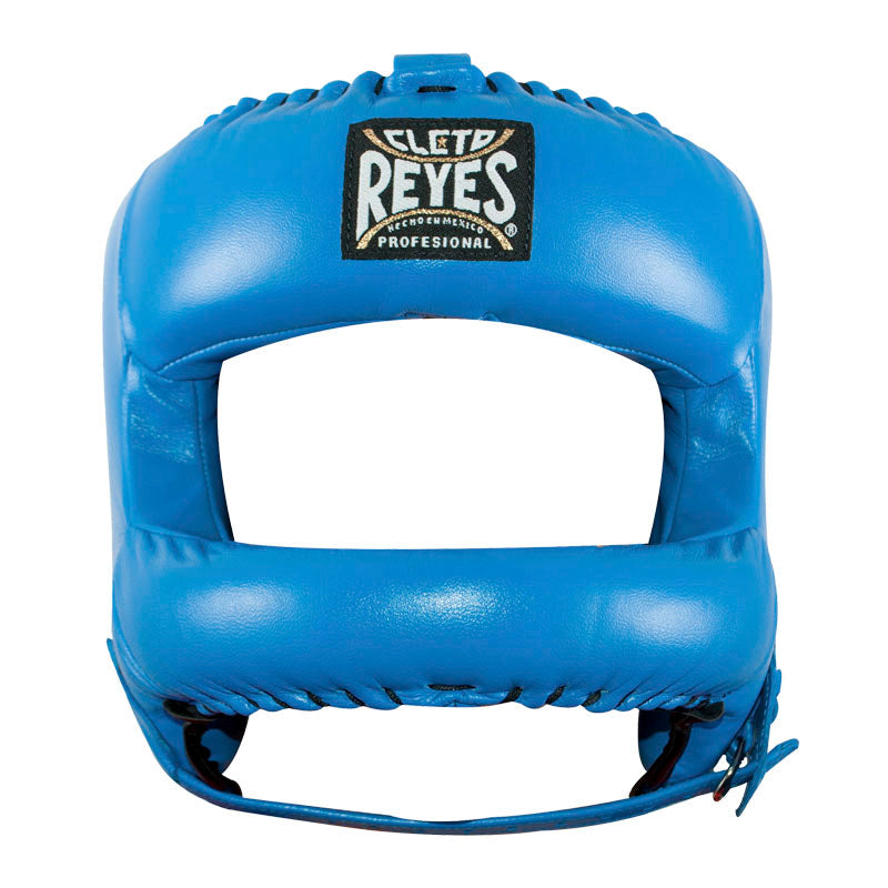 Cleto Reyes head protector with nylon U bar in leather