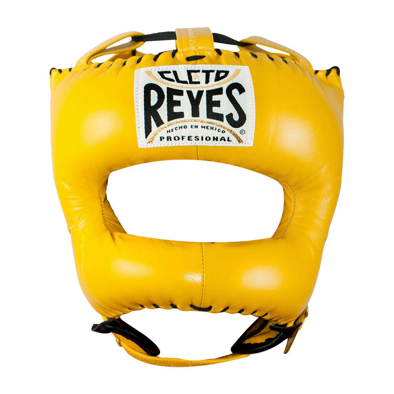 Cleto Reyes head protector with nylon V bar in leather